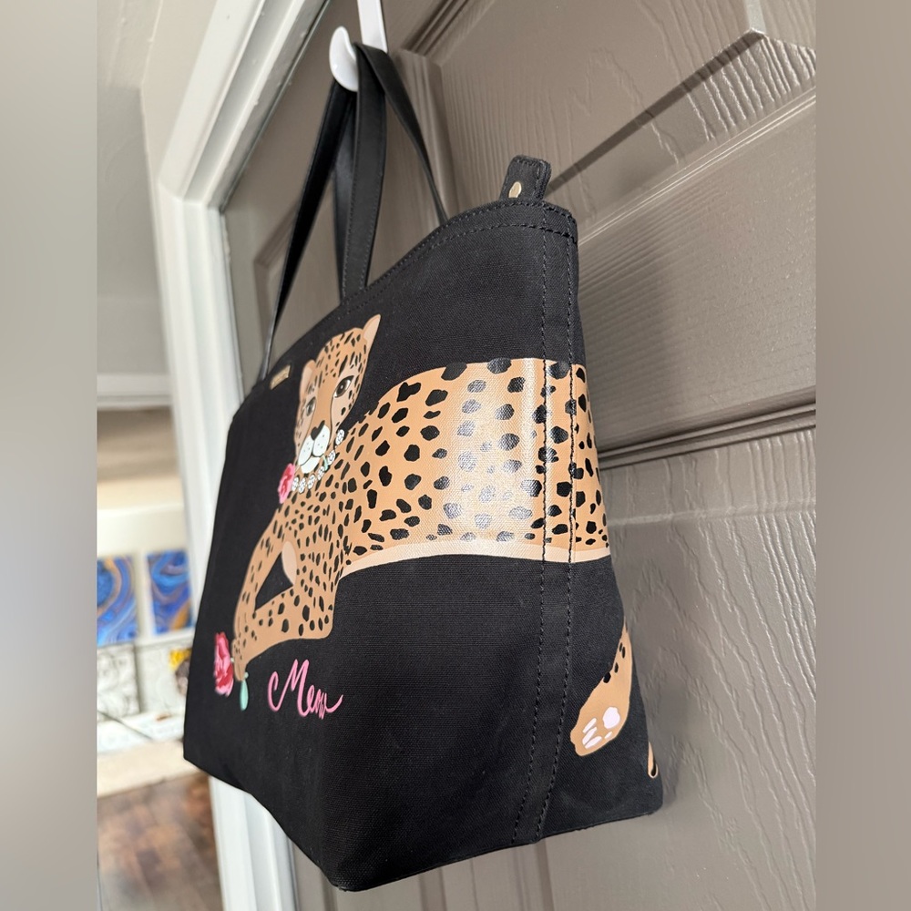 RARE Kate Spade ♠️ New York Lounging Cheetah Francis tote bag meow - Picture 2 of 8
